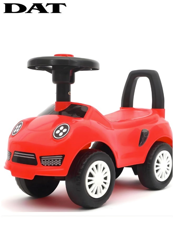 DAT Baby Ride-On Push Car for Toddlers with Safety Backrest, Horn Steering Wheel & Anti-Skid Tyres – 50×21.5×32cm - Image 1